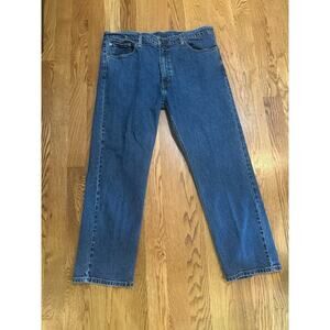 Levi Strauss & Co 505 Mens Jeans Blue Medium Wash Straight Fit W40 L30